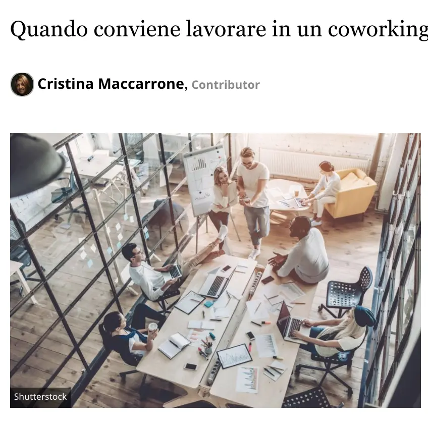 Coworking su Forbes Italia